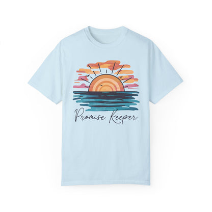 Promise Keeper Religious Shirt with Bible Verses Chambray