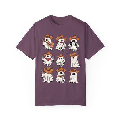 Ghost Cowboy Western Halloween Shirt Berry