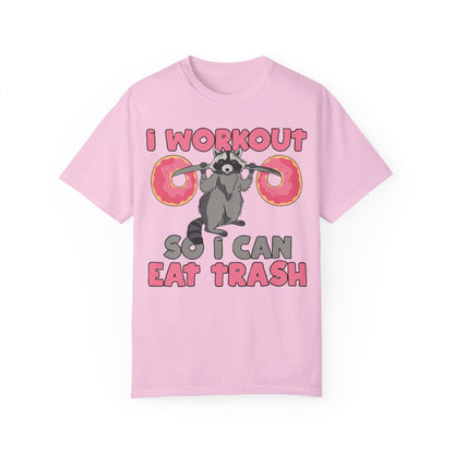 I Workout So I Can Eat Trash Funny Raccoons Vintage T-shirts Blossom