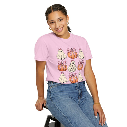 Retro Halloween Coquette Pumpkin Shirt