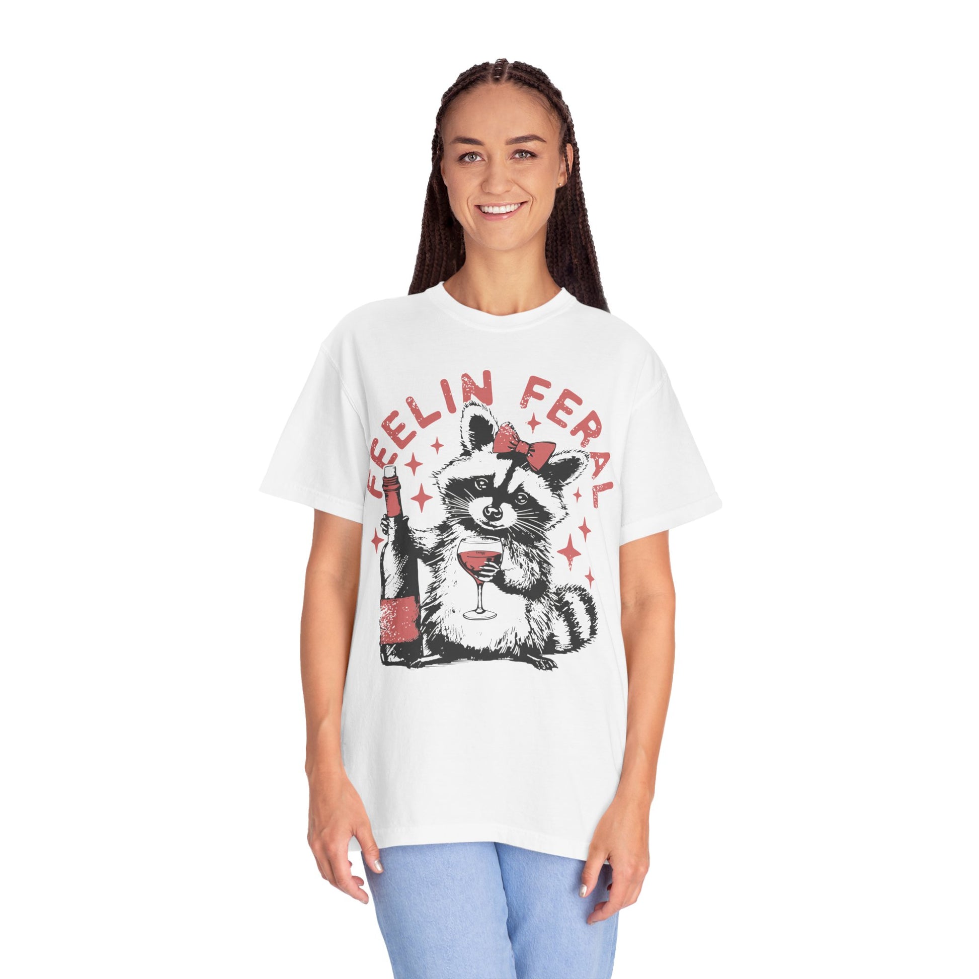 Feelin Feral Raccoon Shirt - Funny Meme Raccoon