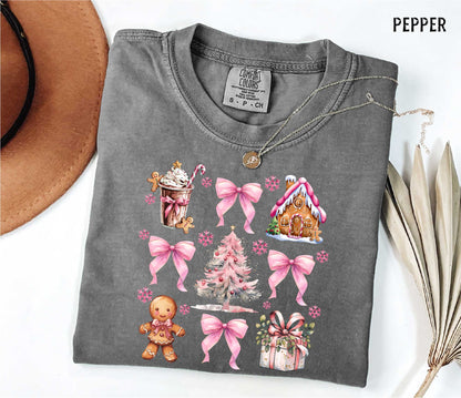 Coquette Christmas Gingerbread T-shirt