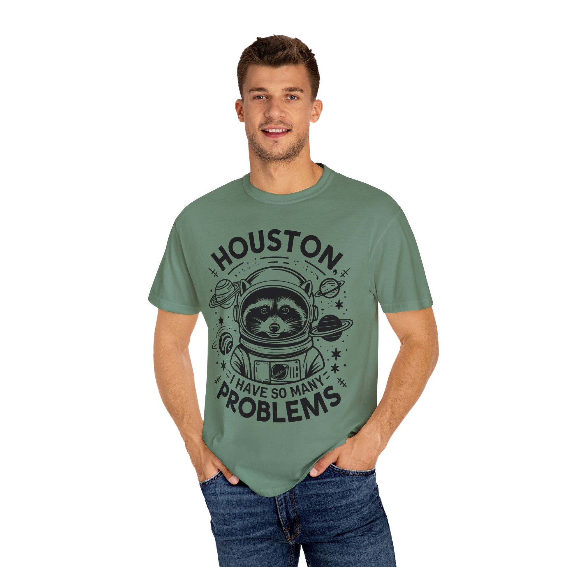 Raccoon In Space Shirt, Houston I Have So Many Problems Shirt