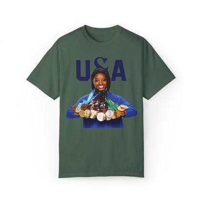 Snoop Dogg Simone Biles Olympics Paris 2024 Shirt Blue Spruce