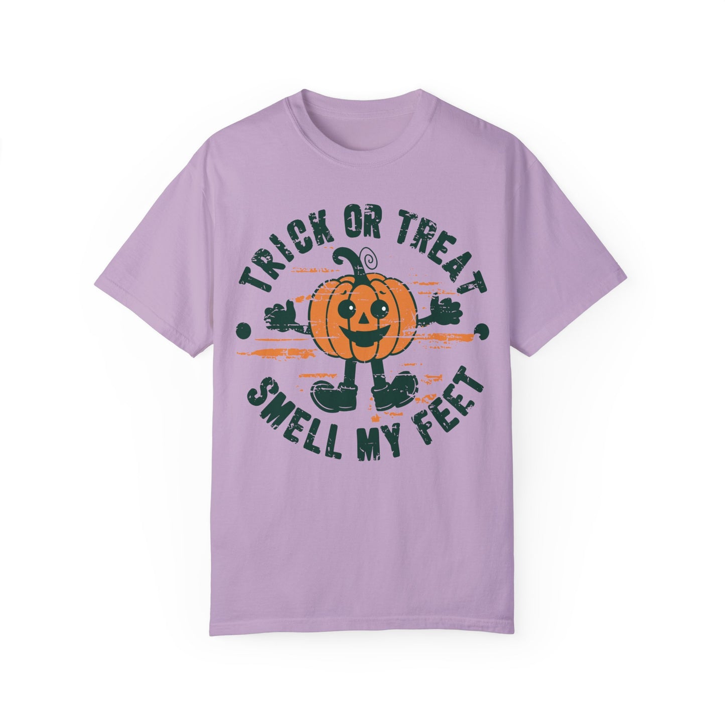 Trick Or Treat Smell My Feet Shirt Gift For Halloween, Retro Pumpkin Shirt Orchid