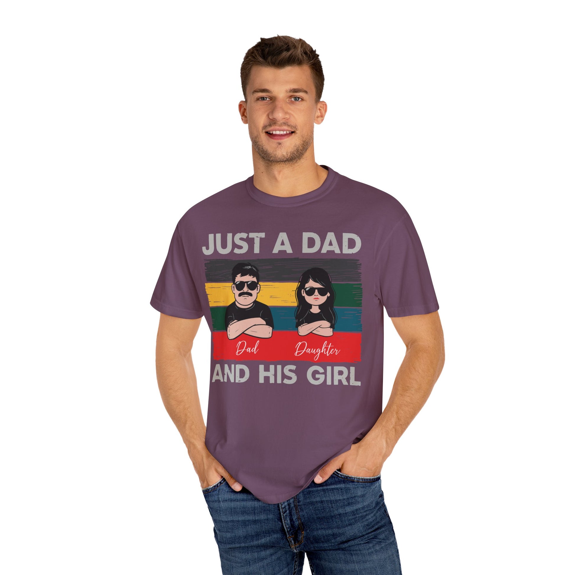 Vintage Fathers Day Just A Dad And His Girl Shirt | Father Daughter Gift