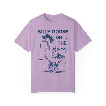 Comfort Colors Silly Goose Shirt - Silly Goose On The Loose Orchid