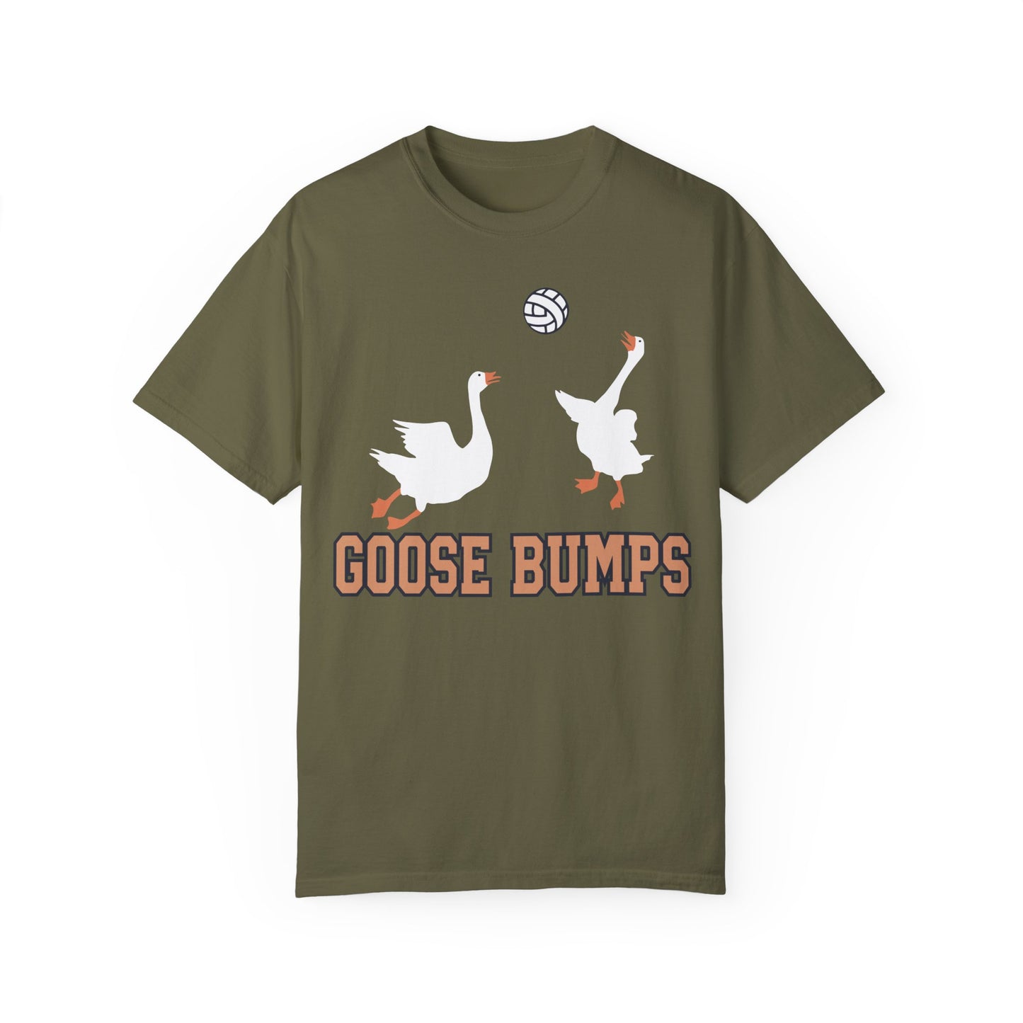 Get Quirky with Our Funny Goose Bumps Geese Volleyball Shirt Sage