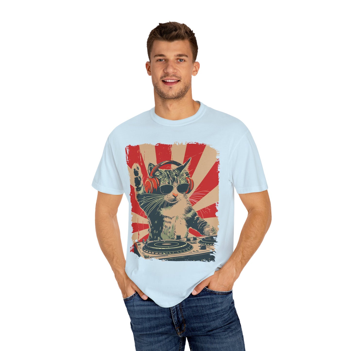 Funny DJ Cat Shirt | Hilarious Graphic Tees for Cat and Music Lovers