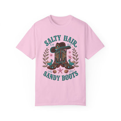 Salty Hair Sandy Boots Western Shirt | Cowboy Beach Fashion Blossom