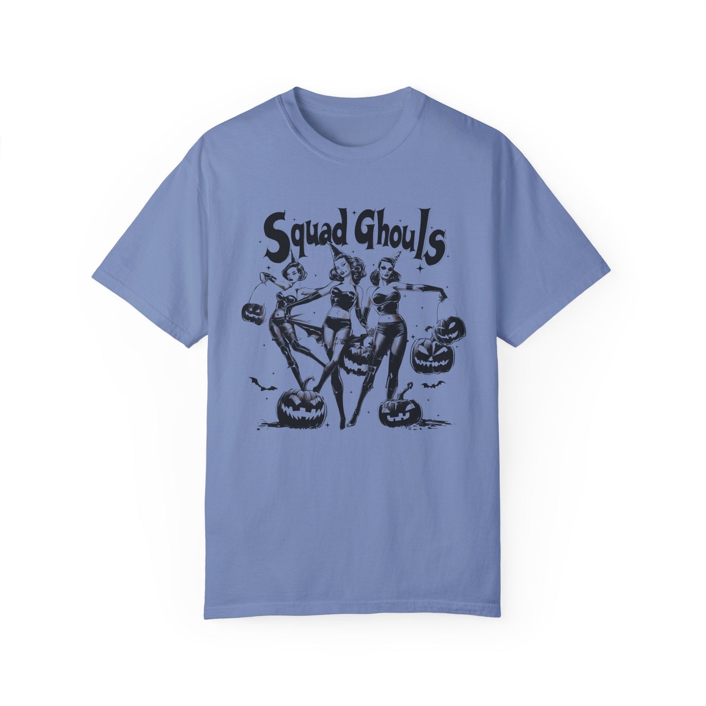 Halloween Squad Ghouls Shirt - Comfort Colors Shirt Washed Denim