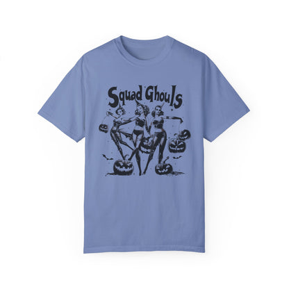 Halloween Squad Ghouls Shirt - Comfort Colors Shirt Washed Denim