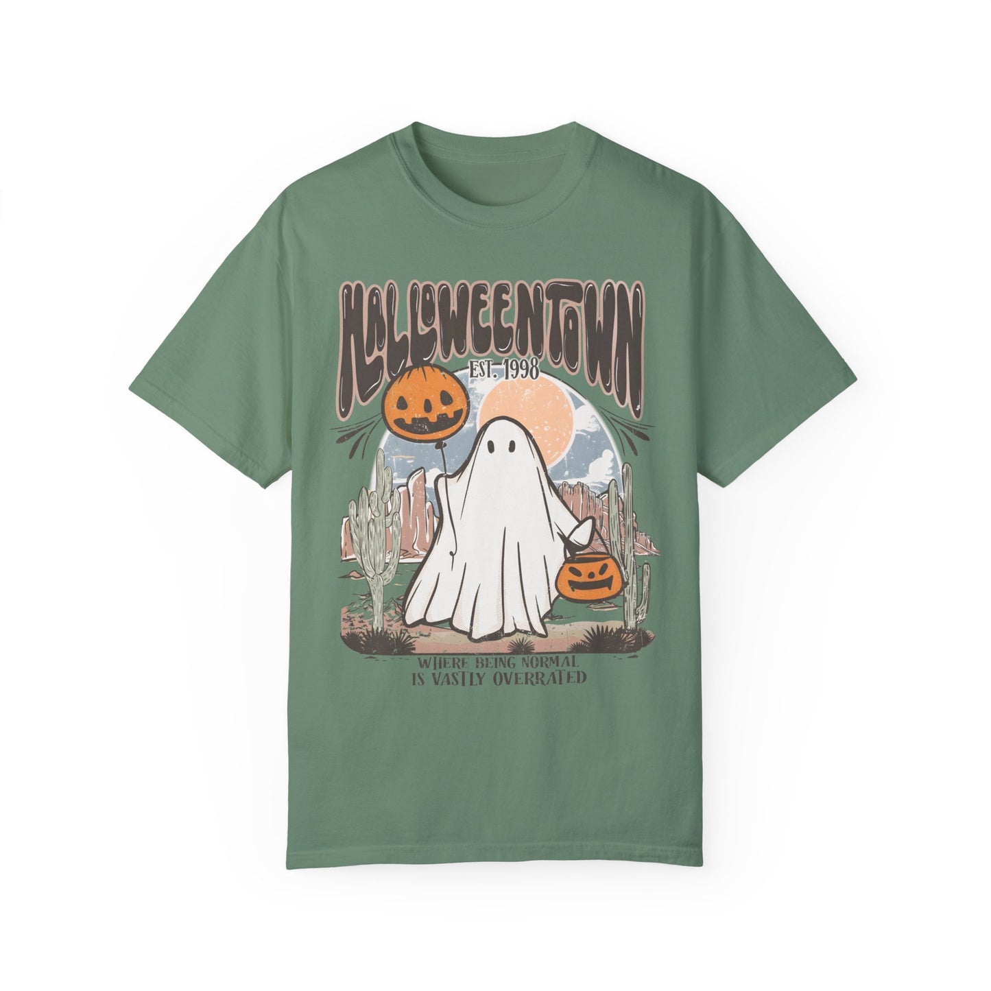 Halloweentown Est 1998 Ghost Pumpkin Shirt Light Green