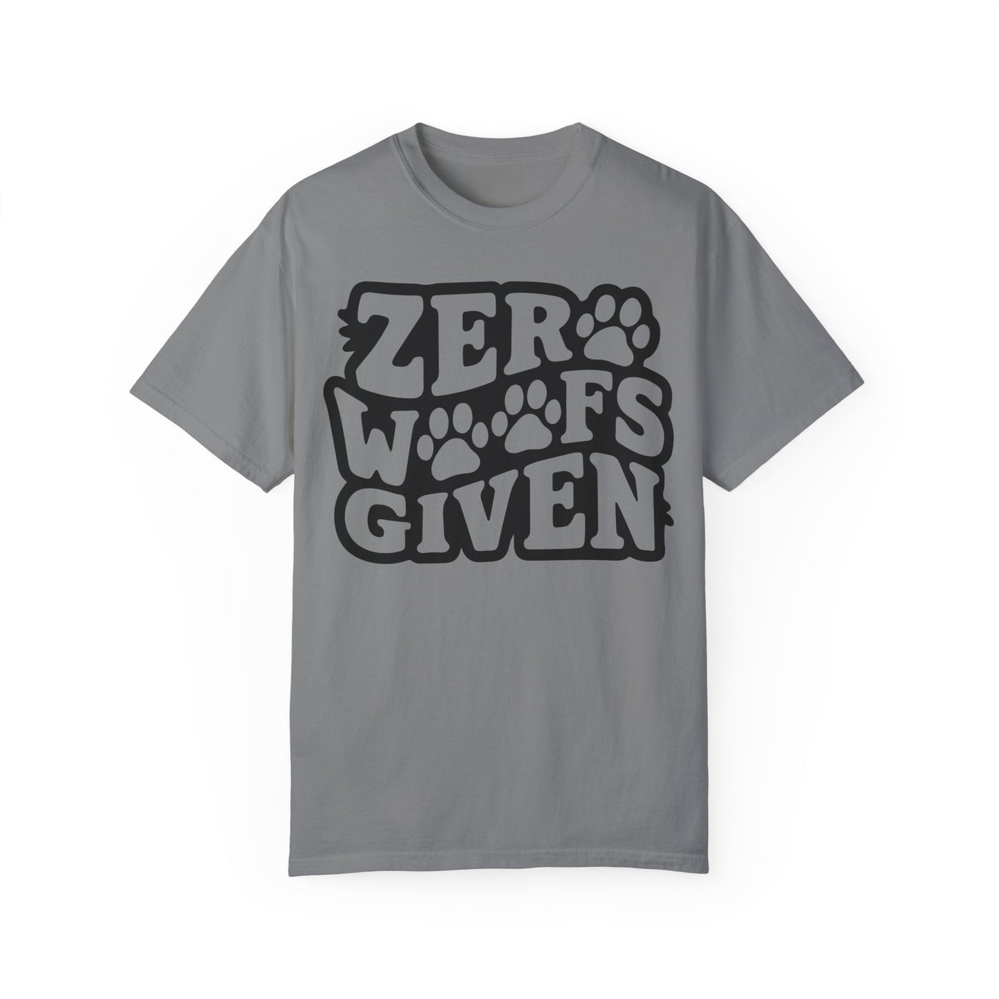 Funny Dog Shirt - Zero Woofs Given T shirt Grey