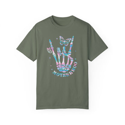 Mama Rock Tour Skeleton Hand Shirt Moss