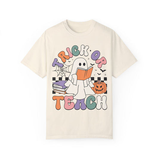 Comfort Colors Teacher Halloween Shirt - Trick or Teach Shirt Ivory