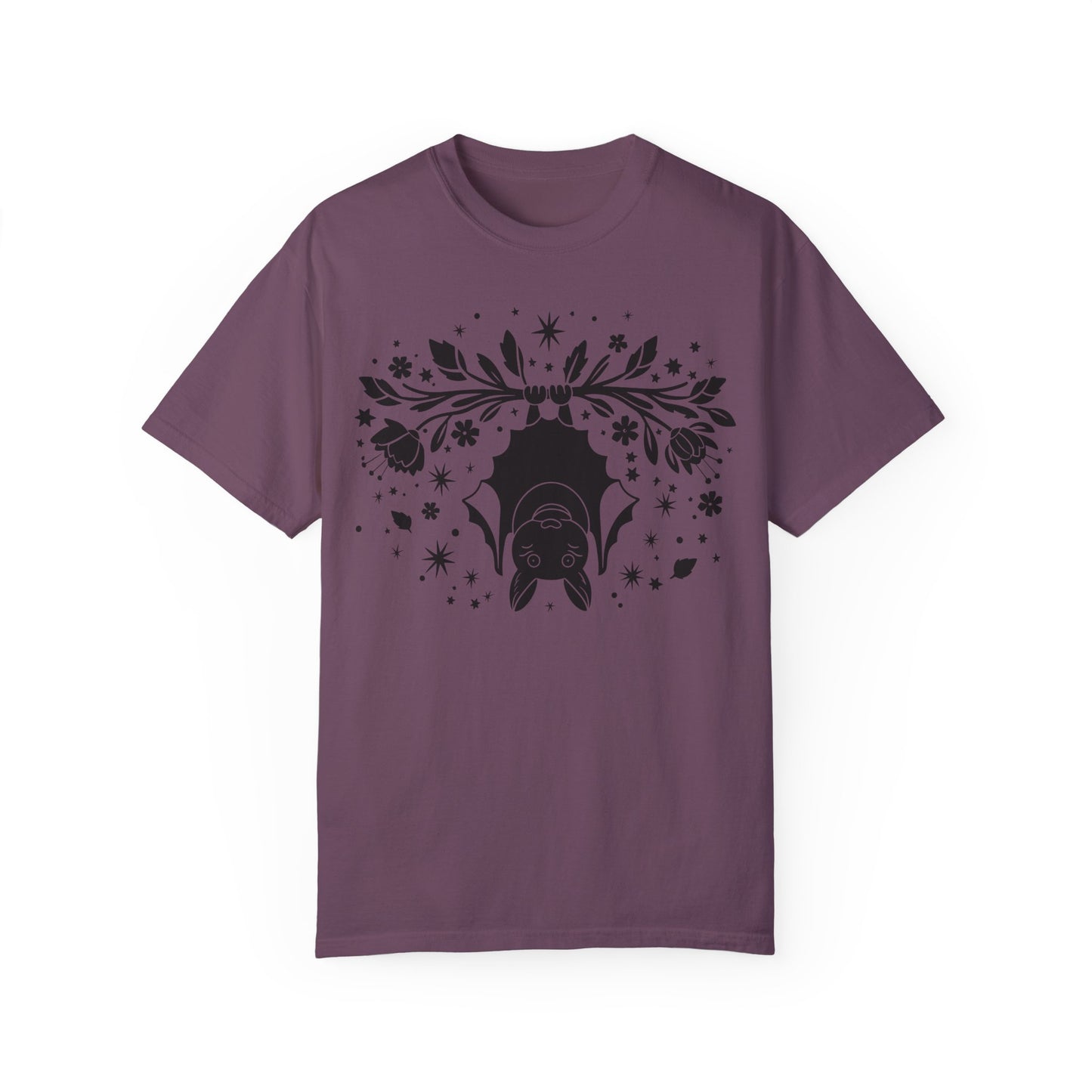 Floral Bats Halloween Shirt Berry