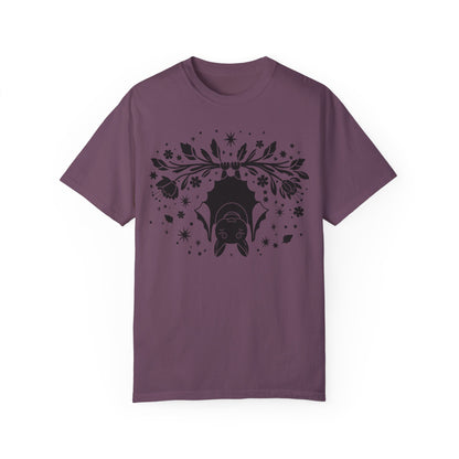 Floral Bats Halloween Shirt Berry