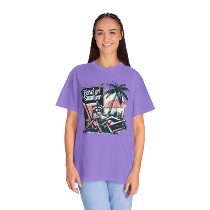 Feral Girl Summer Raccoon Shirt