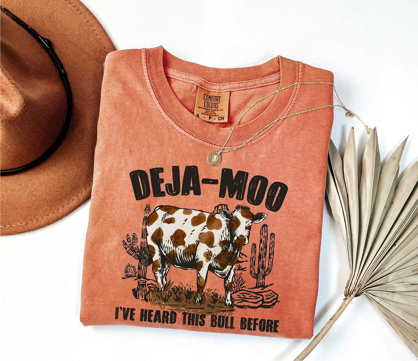 Deja Moo Shirt, Western Cow T-Shirt