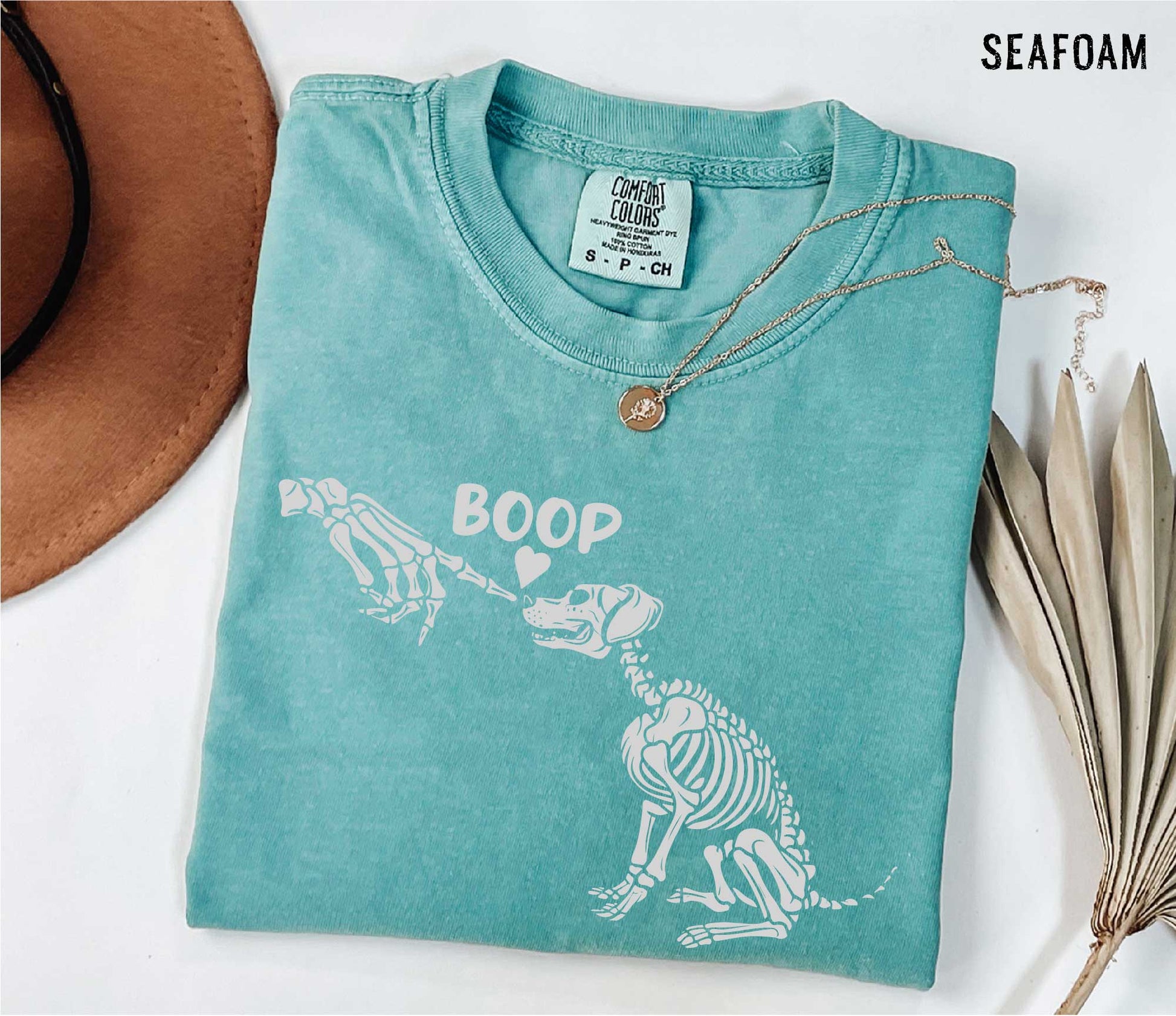 Dog Boop Halloween Comfort Colors Shirt, Dog Skeleton