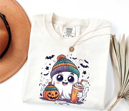 Halloween Ghost Comfort Colors Shirt, Cute Ghost Shirt