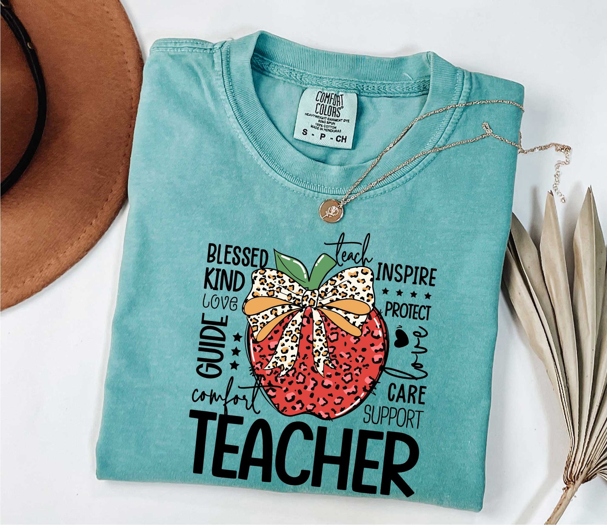 Apple Pencil Bow Teacher Shirt, Teacher Shirts