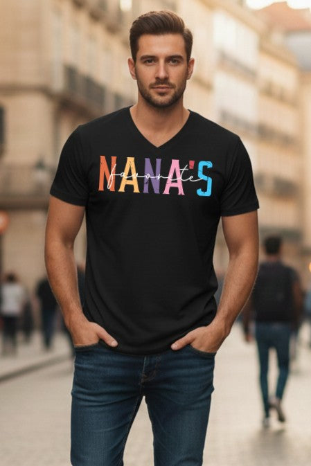 Nana's Favorite, Grandma - Unisex V-Neck Tee