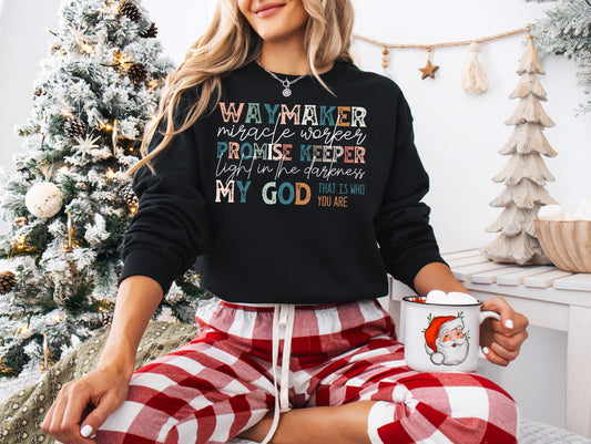 Waymaker Miracle Worker Promise Keeper - Unisex Crewneck Sweatshirt