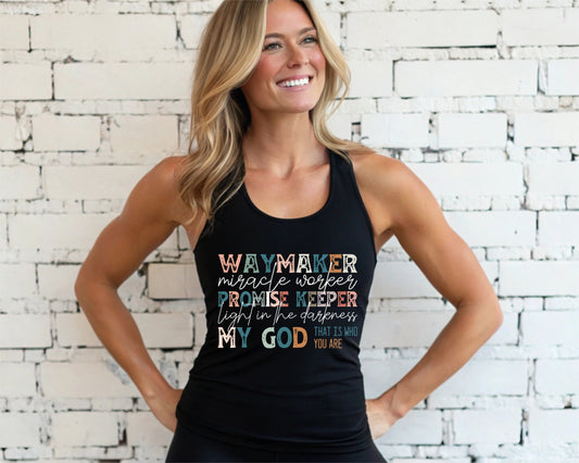 Waymaker Miracle Worker Promise Keeper - Women's Racerback Tank