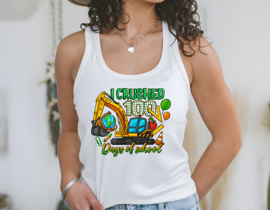 I Crushed 100 Days of School - Women's Racerback Tank
