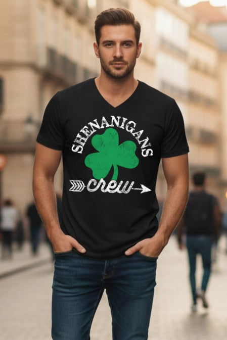Shenanigans Crew St Patrick’s Day - Unisex V-Neck Tee