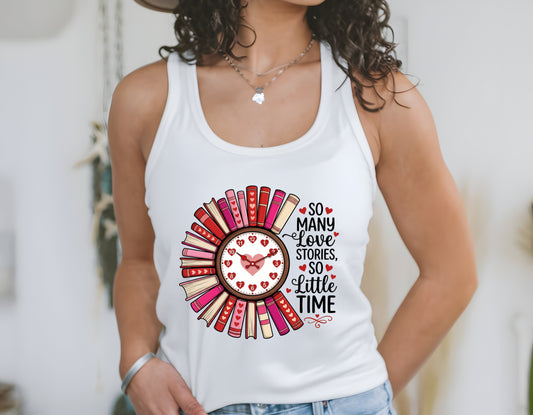 Funny Valentine Book Lover - Women's Racerback Tank