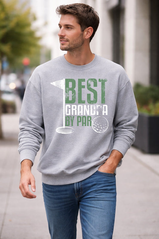 Best Grandpa by Par Golfing Father's Day - Unisex Crewneck Sweatshirt