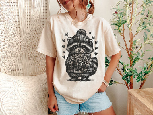 I'd Pick You Over Trash Raccoon Shirt - Funny Retro Valentine Gift for Her - Unisex Comfort Colors T-shirt