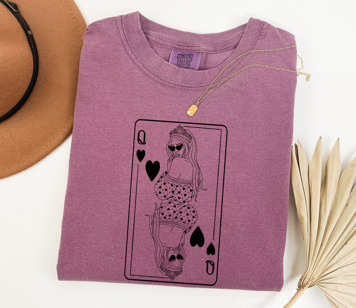 Queen of Hearts shirt, Valentine's Day Comfort Colors Shirt, Heart Shirt, Valentine Shirt for Women, Valentine Shirt for Her, Gift for Her