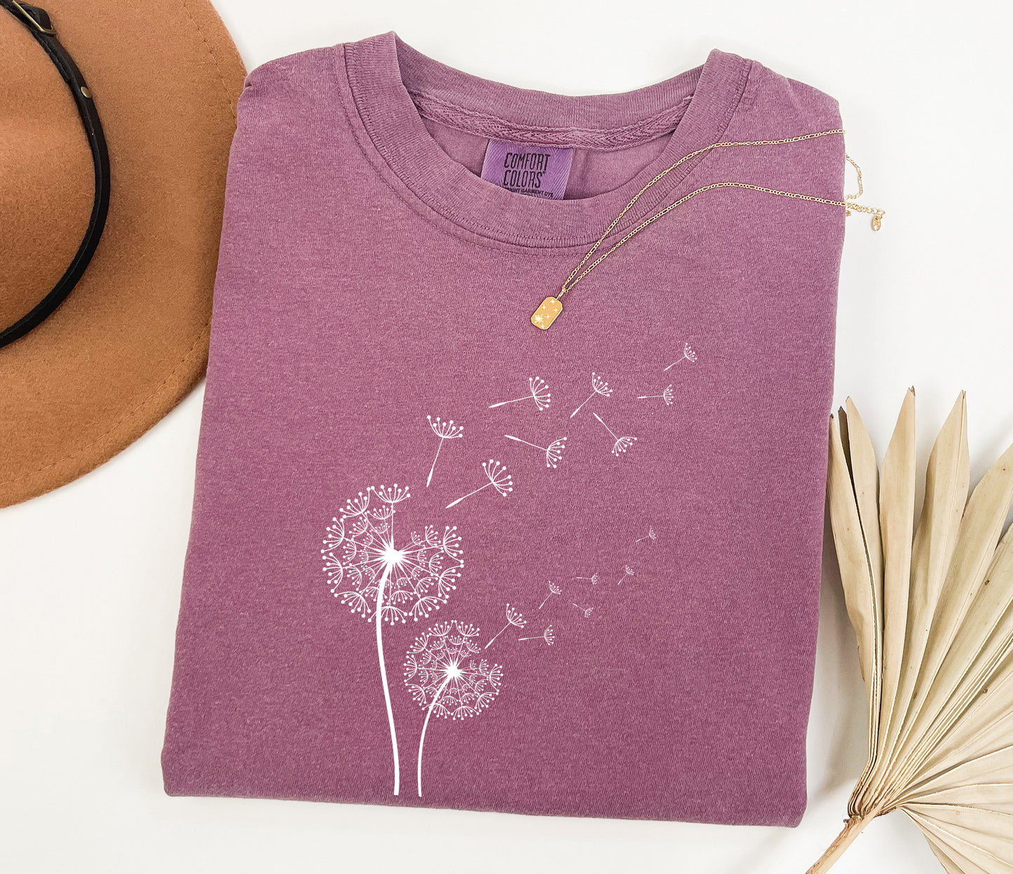 Windflower Tee, Dandelion Shirt for Women, Inspirational Shirt, Flower in Natural T-shirt, Blossoms Shirt