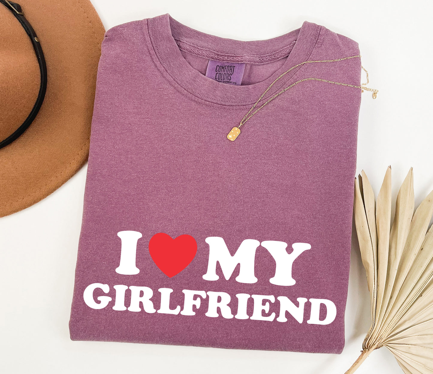 I Love My Girlfriend Shirt, Valentine Day Shirt, I Heart My Girlfriend Shirt, Valentine Shirt for Him, Valentine Boyfriend Shirt