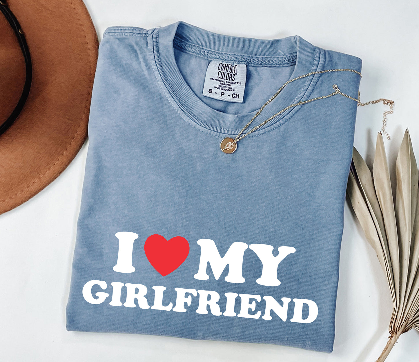 I Love My Girlfriend Shirt, Valentine Day Shirt, I Heart My Girlfriend Shirt, Valentine Shirt for Him, Valentine Boyfriend Shirt