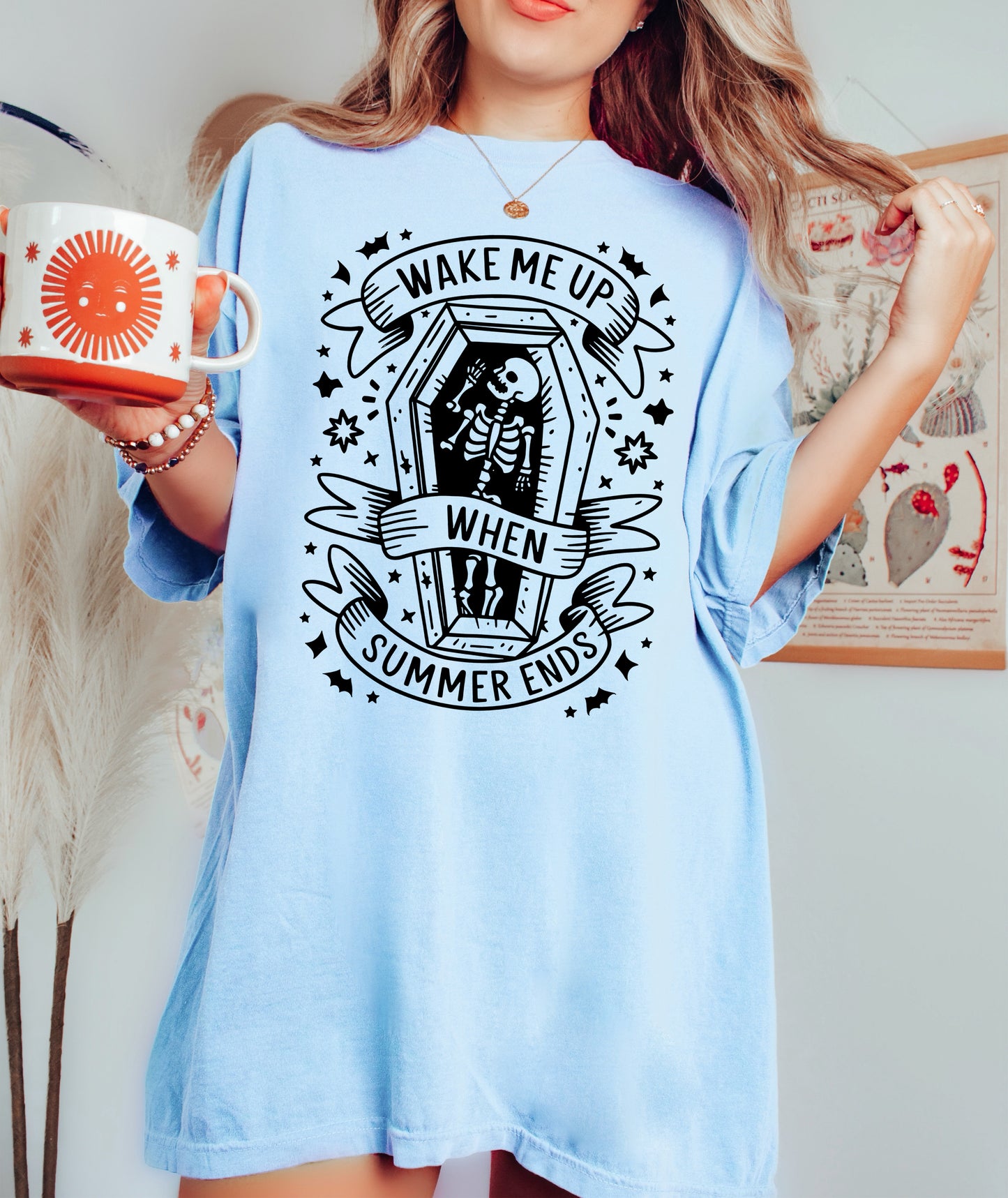 Halloween Shirt - Wake Me Up When Summer Ends Shirt Chambray