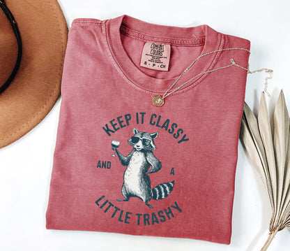 Keep It Classy Comfort Colors Funny Raccoon T-Shirt - Humor Tee