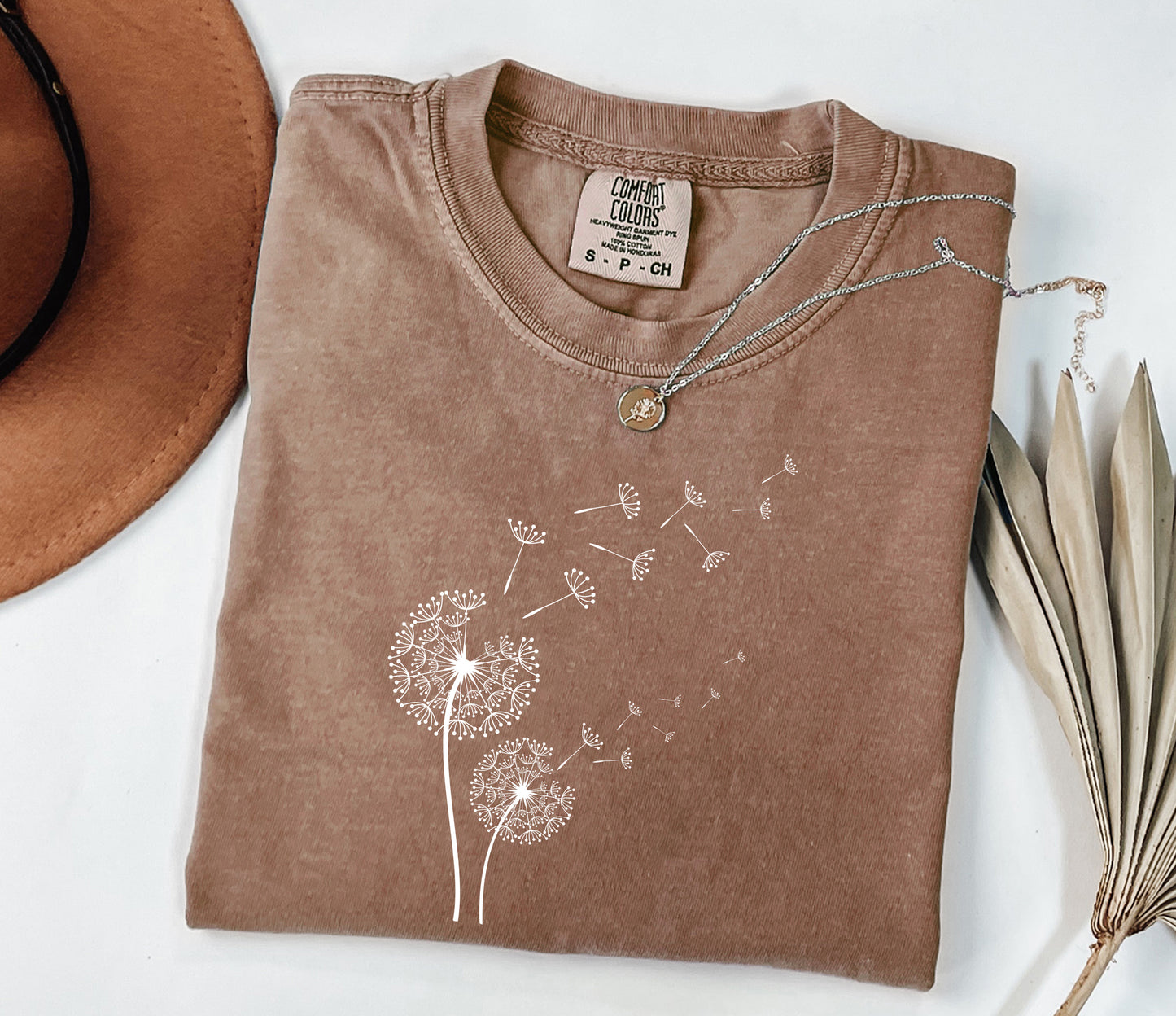 Windflower Tee, Dandelion Shirt for Women, Inspirational Shirt, Flower in Natural T-shirt, Blossoms Shirt