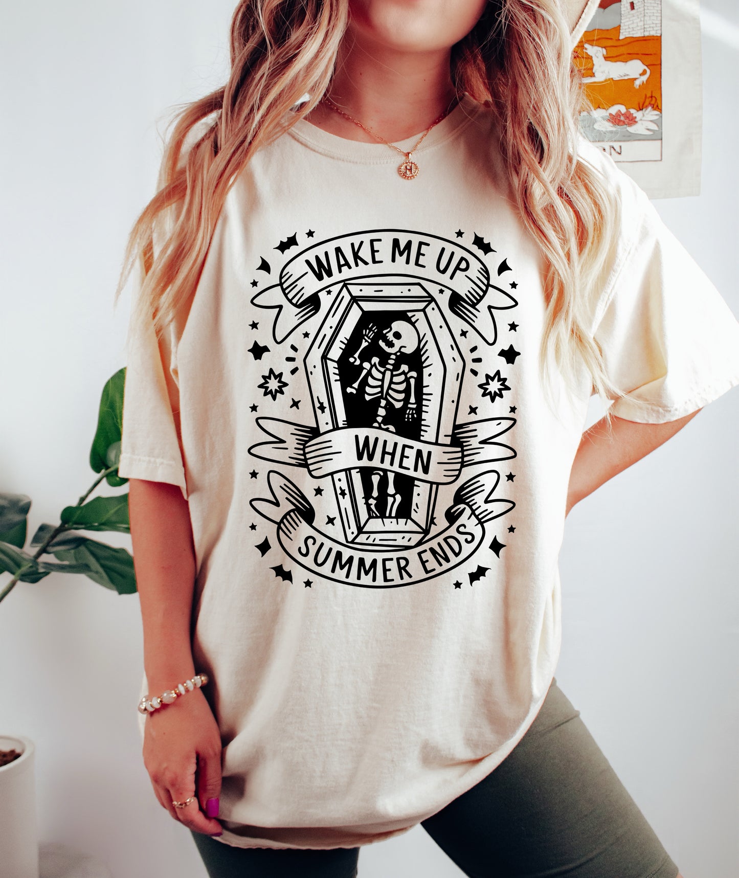 Halloween Shirt - Wake Me Up When Summer Ends Shirt Ivory