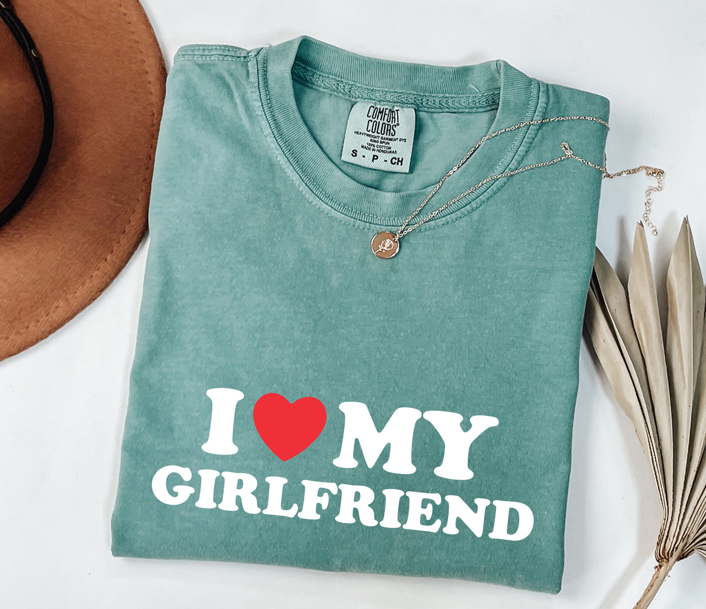 I Love My Girlfriend Shirt, Valentine Day Shirt, I Heart My Girlfriend Shirt, Valentine Shirt for Him, Valentine Boyfriend Shirt