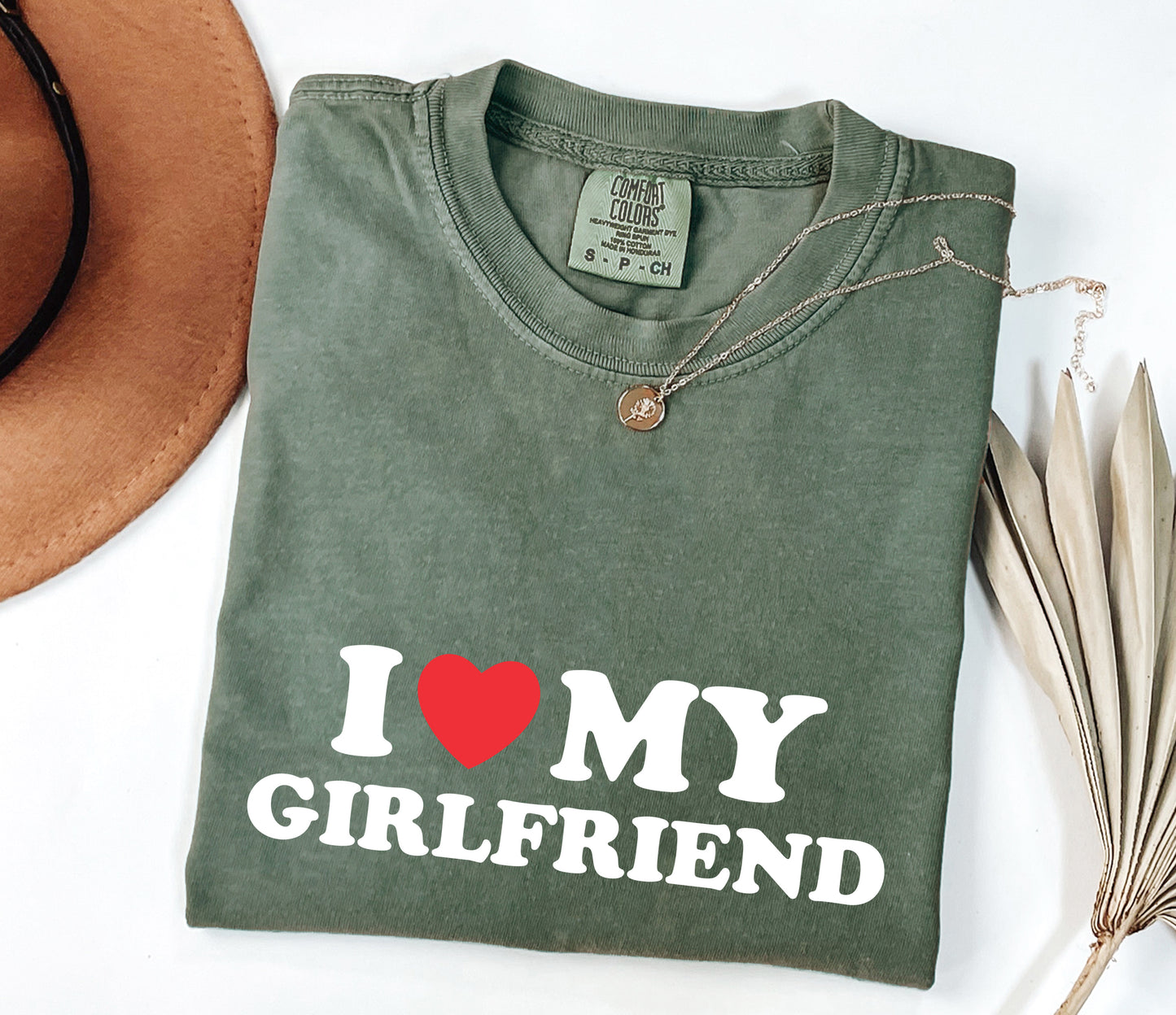 I Love My Girlfriend Shirt, Valentine Day Shirt, I Heart My Girlfriend Shirt, Valentine Shirt for Him, Valentine Boyfriend Shirt