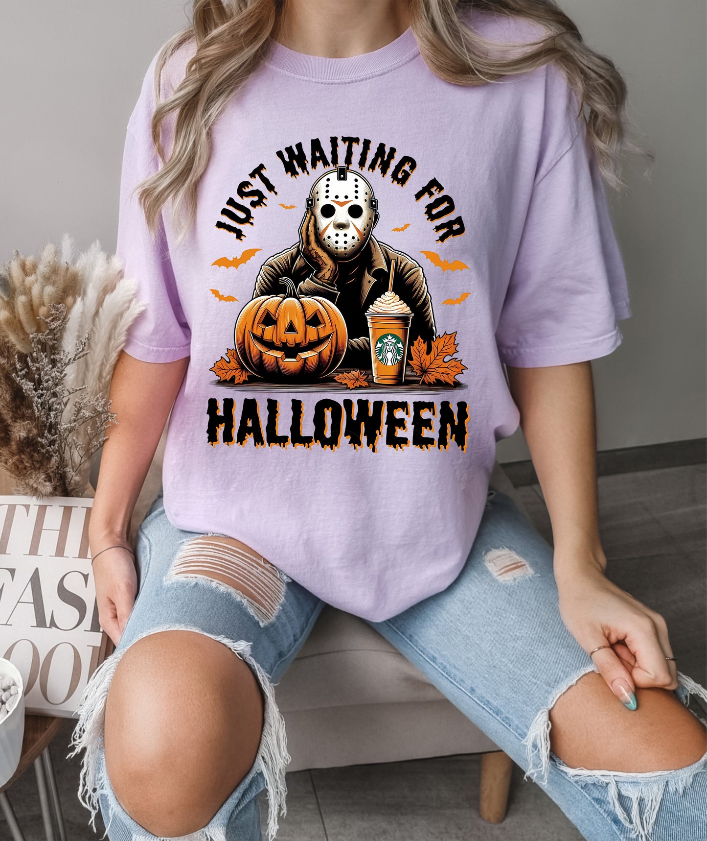 Just Waiting For Halloween Shirt Orchid