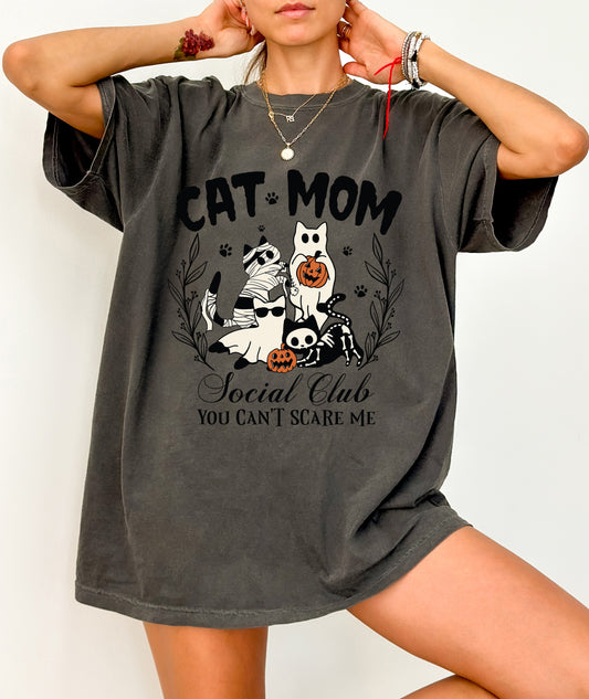 Cat Mom Social Club Halloween Shirt Pepper