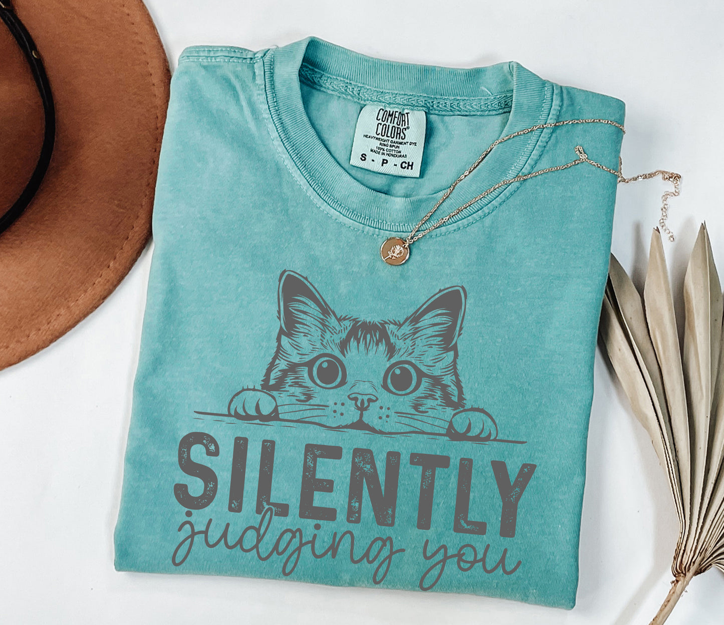 Judging You Silently Shirt,Cat T-shirt,Funny Cat Shirt,Cute Kitty Tee,Gift for Cat Lover,Cat Mom Shirts,Cat Shirt For Women,Cute Cat Shirt