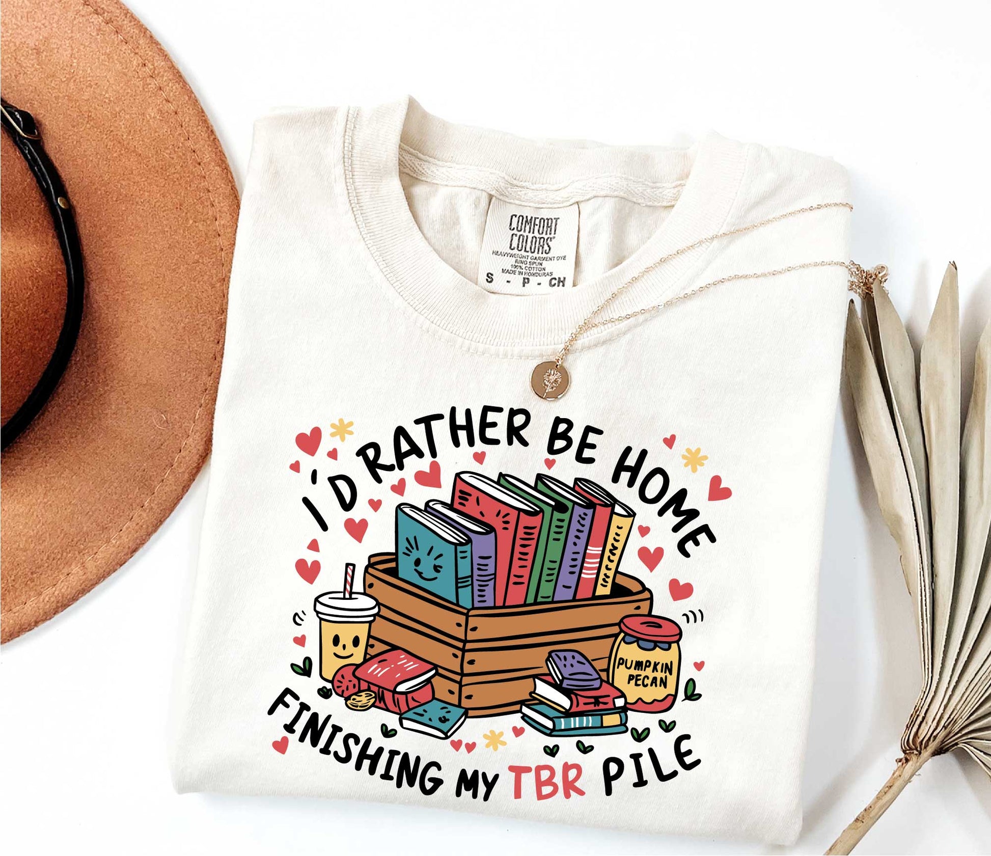 Id Rather Be Home Finishing My TBR T- Shirt | Book Lover Graphic Tee