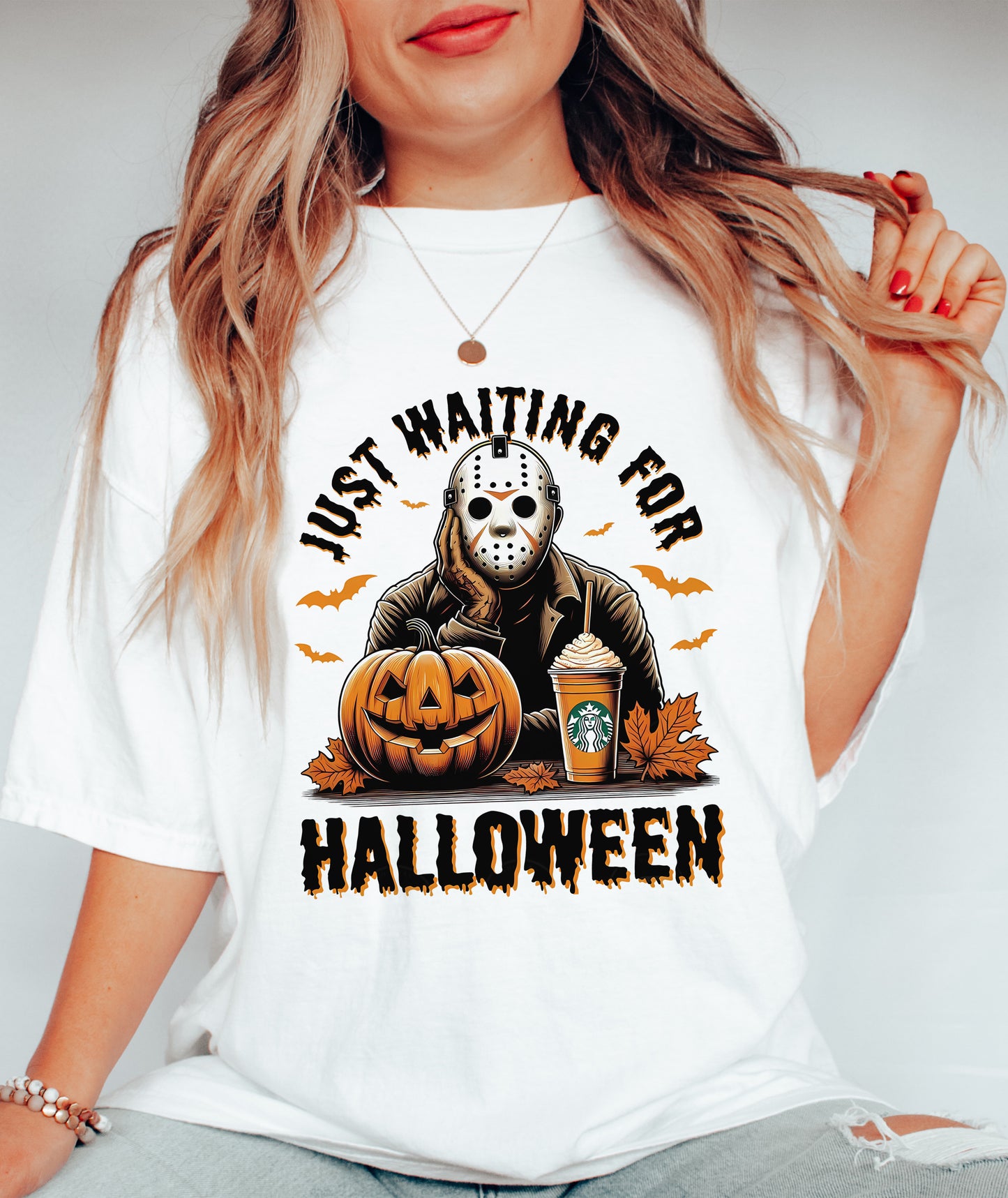 Just Waiting For Halloween Shirt White